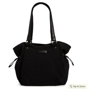 Vera Bradley Glenna Satchel Shoulder Bag in microfiber Classic Black